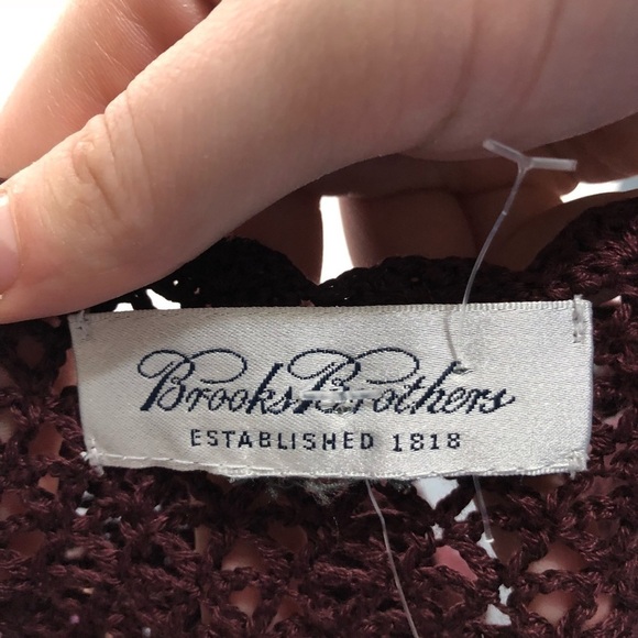 Brooks Brothers Burgundy Loose Knit Top Medium Purple - Picture 6 of 6